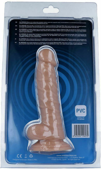 Intense Mr Intense Realistic Cock 7 Glass Dildo with Balls and Suction Cup Flesh 17.1cm