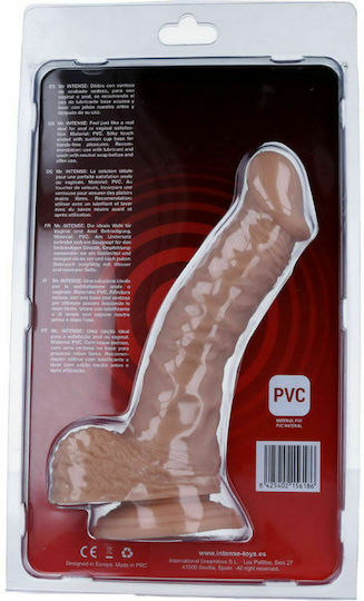 Intense Mr Intense Realistic Cock 18 Glass Dildo with Balls and Suction Cup Flesh 19.8cm