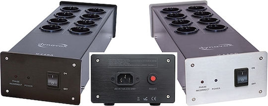 Dynavox X4100 Πολύπριζο 8 Θέσεων με Διακόπτη Ασημί