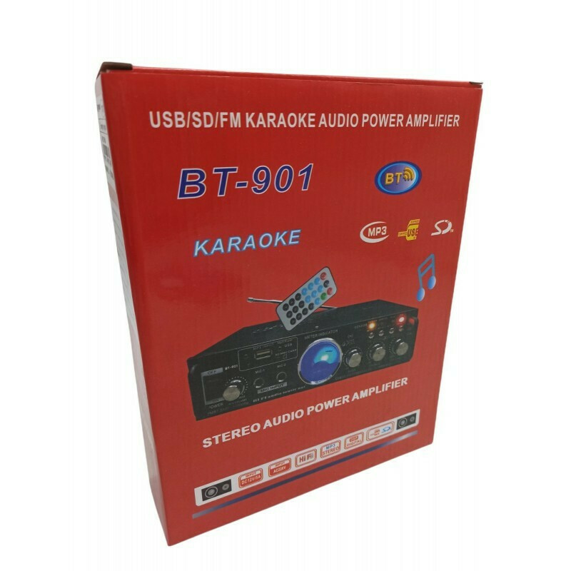 Ενισχυτής με λειτουργία Karaoke BT901 σε Μαύρο Χρώμα Skroutz.gr