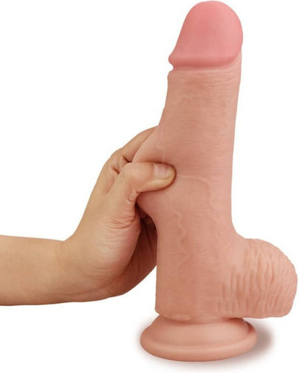 Lovetoy Ρεαλιστικό Dildo με Όρχεις και Βεντούζα Flesh 19cm