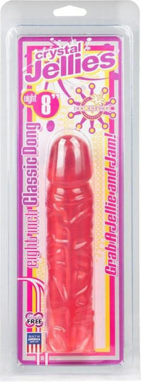 Crystal Jellies Crystal Jellies Classic Реалистично дилдо Фуксия 20см