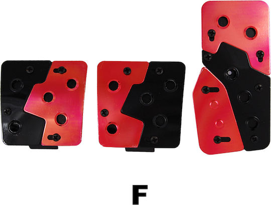 Autoline Car Pedal Set Universal Black 3pcs