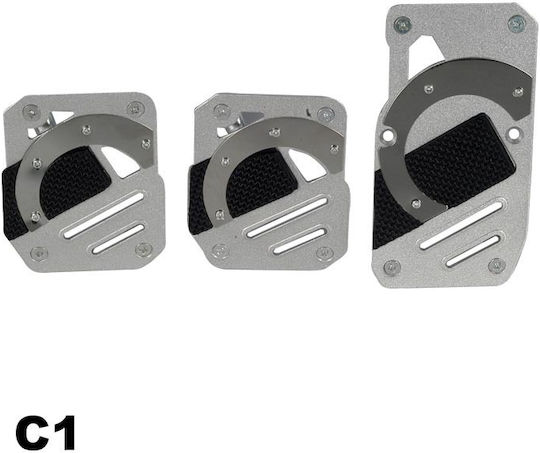 Autoline Car Pedal Set Universal Purple 3pcs