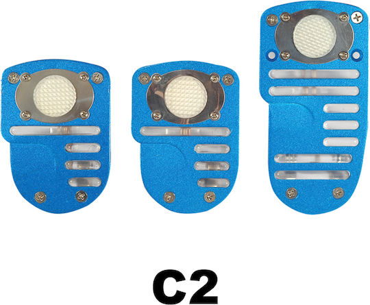 Autoline "C1" Car Pedal Set Illuminated Universal White 3pcs