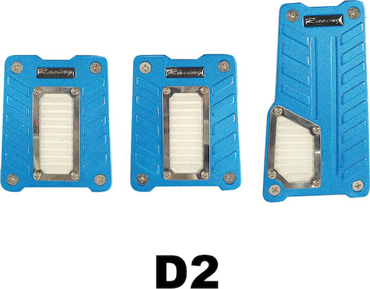 Autoline "C1" Car Pedal Set Illuminated Universal White 3pcs