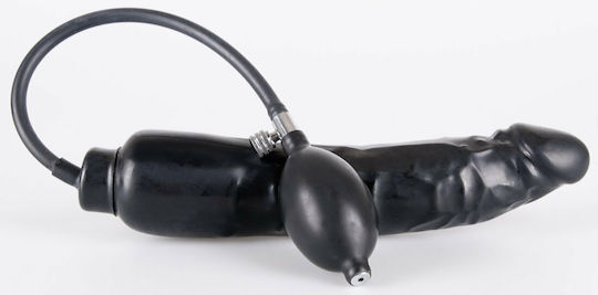 Black Latex Balloon Glass Dildo Inflatable Black 23cm 05257400000