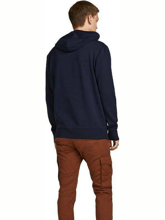 Jack & Jones Men's Sweatshirt with Hood and Pockets Navy