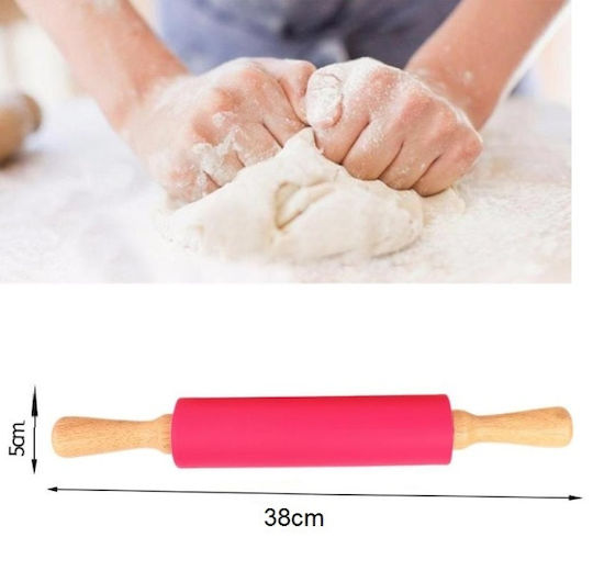 Πλάστης Κουζίνας από Σιλικόνη 38cm Λαβές Φούξια 53401