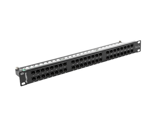 Lanberg Patch Panel για Rack 1U 19" 48 Θυρών cat5e Μαύρο
