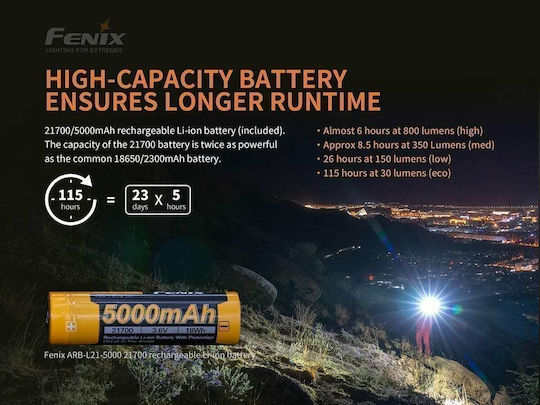 Fenix LED IP68 с Максимална Яркост 1600лм PD36R Черен