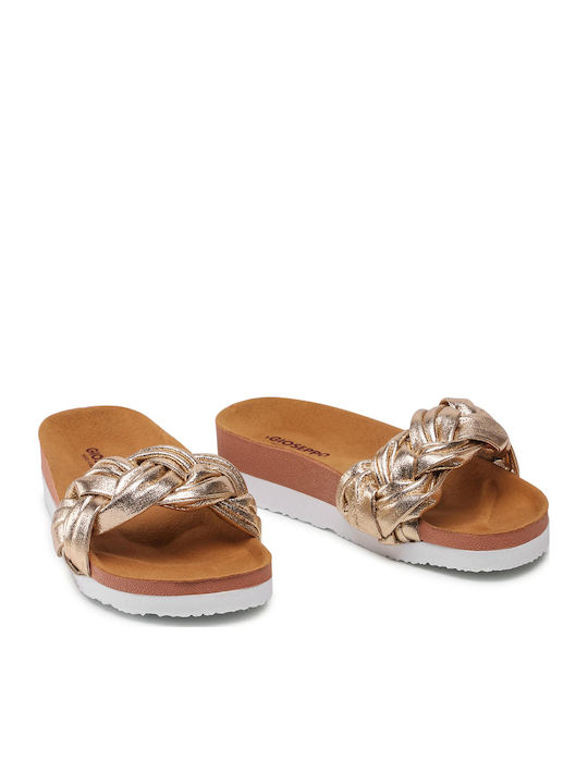 Yoder Women's Flat Sandals in Gold Color