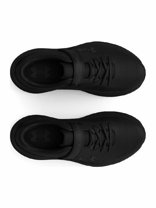 Surge 3 Kids Sports Shoes Running with Hoop & Loop Closure Black