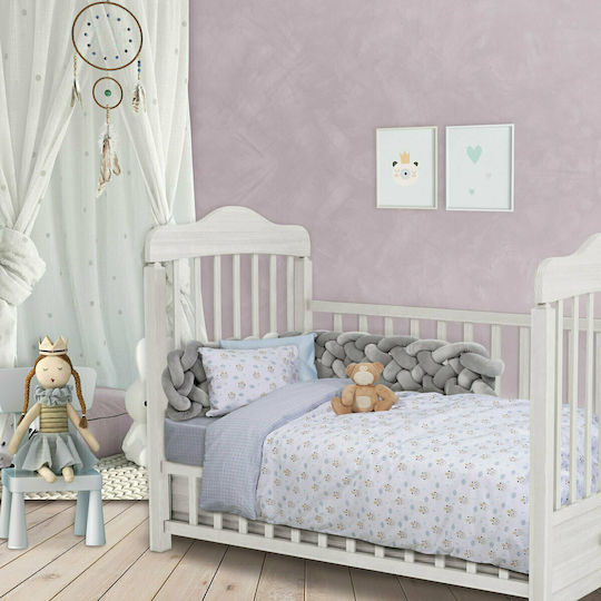 Das Home Σετ Βρεφικά Σεντόνια Λίκνου Βαμβακερά Baby Fun Μπεζ 130x170εκ. 3τμχ