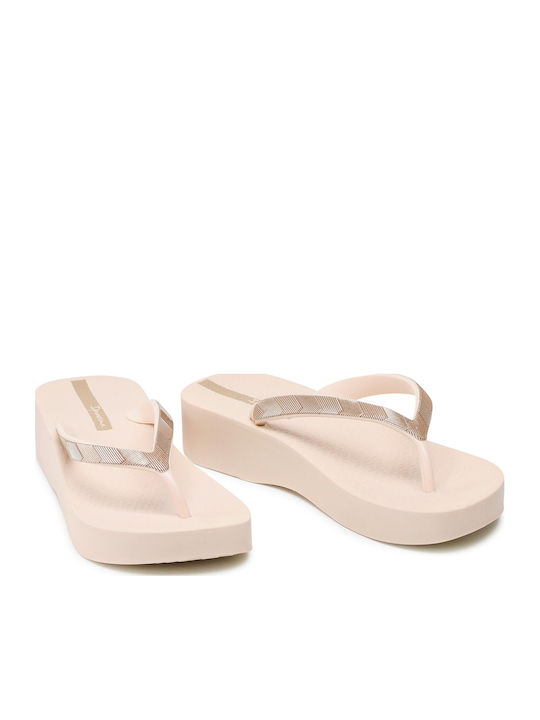 Women's Platform Flip Flops Beige