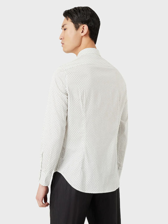 Emporio Armani Men's Shirt Long Sleeve Cotton White