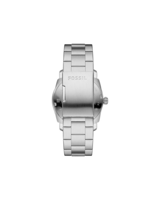 Fossil Machine Watch Battery with Silver Metal Bracelet