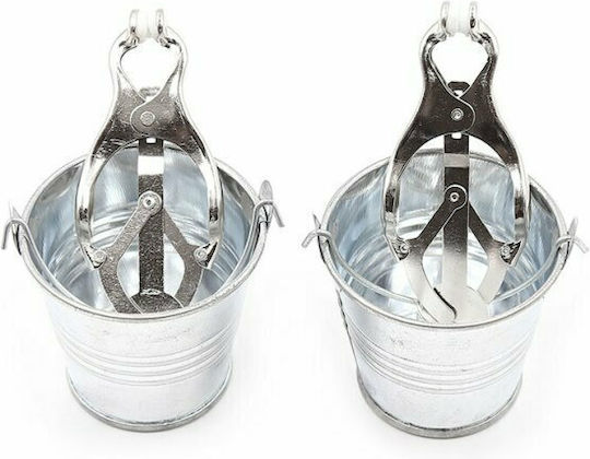 Dream Love OhMama! Nipple Clamps With Buckets Σφιγκτήρες Θηλών σε Ασημί Χρώμα 2τμχ