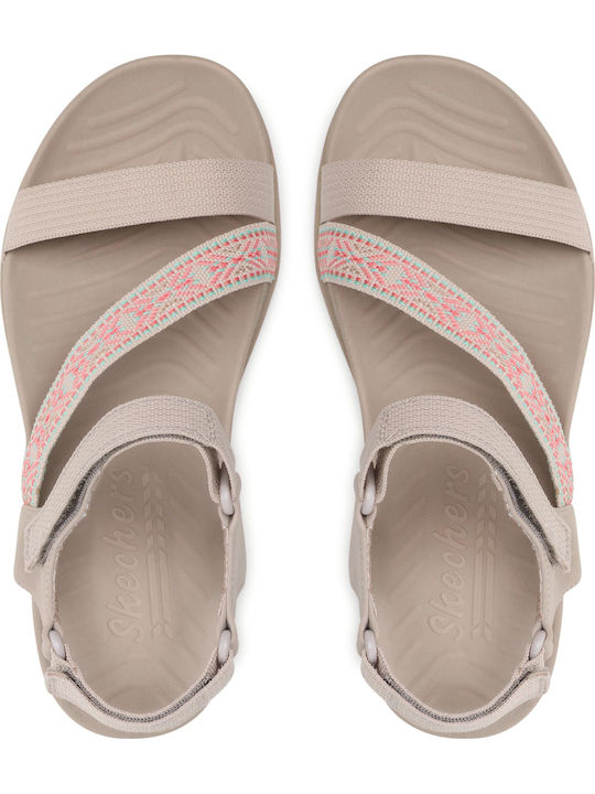 Beachy Sunrise Women's Flat Sandals Sporty in Beige Color