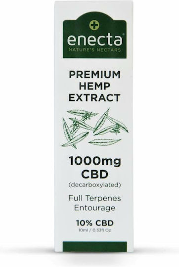 Enecta Premium Extract Έλαιο Κάνναβης σε Σταγόνες 1000mg με 10% CBD 10ml