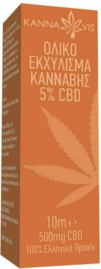 Kannavis Extract Ulei Produse din cânepă (CBD) în Picături 500mg cu 5% CBD 10ml