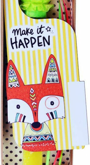 Easter Candle Square with Box Door Sign Fox Yellow