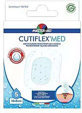 Master Aid Cutiflex Waterproof Plasters 10x8cm 5pcs