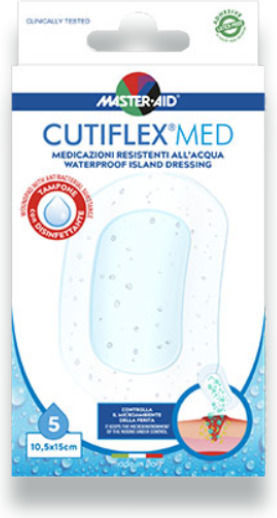 Master Aid Cutiflex Waterproof Plasters 15x10.5cm 5pcs