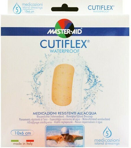 Master Aid Cutiflex Waterproof Plasters 10x6cm 5pcs