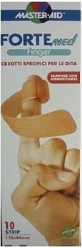 Master Aid Forte Med Finger Αυτοκόλλητα Επιθέματα 150x20mm 10τμχ