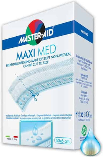 Master Aid Maxi Med Αυτοκόλλητη Γάζα 50x6cm 1τμχ