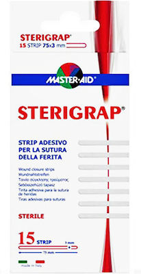 Master Aid Sterigrap Sterilized Plasters 75x3mm 15pcs