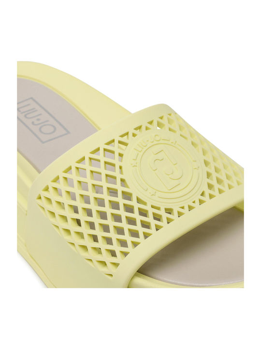 Women's Platform Slides Lemon