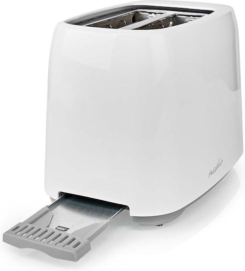 Nedis Prăjitor de pâine 2 sloturi 750W Alb