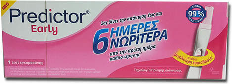 Predictor Early 1pcs Pregnancy Test 6 Day Earlier
