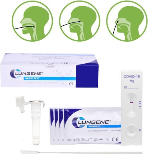 Clongene Lungene Covid-19 Rapid Test 1pcs Diagnostic Test for Rapid Detection Antigens with Saliva & Nasal Sample
