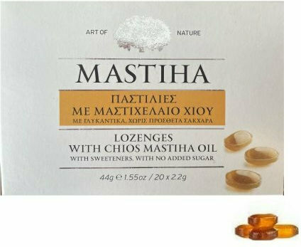 Mastihashop Pastilles with Chios Mastic Oil Lozenges Gluten-Free 44gr 20pcs