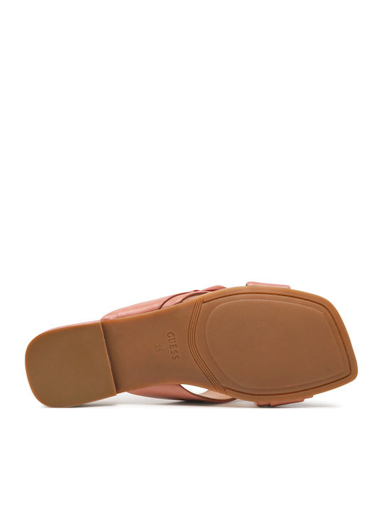 Sameya Leder Flache Sandalen für Damen in Rosa Farbe