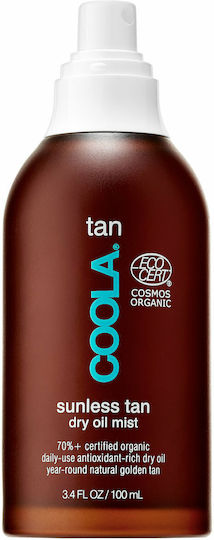 Coola Organic Sunless Dry Oil Mist Selbstbräuner Fehler Körper 100ml