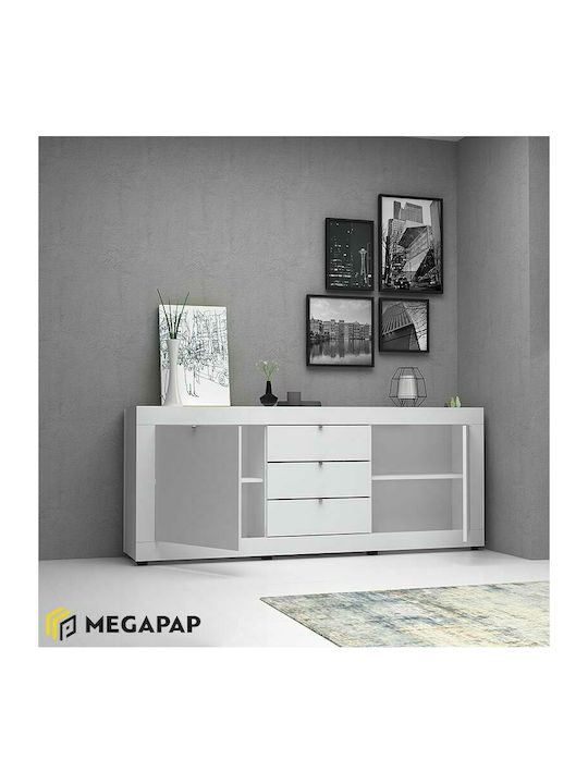 Bufet Ocean cu Sertare Alb 210x45x86cm