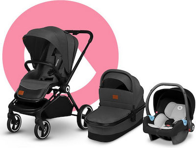 Lionelo Mika Adjustable 3 in 1 Baby Stroller Suitable from 6+ Months Gray Graphite 10.1kg