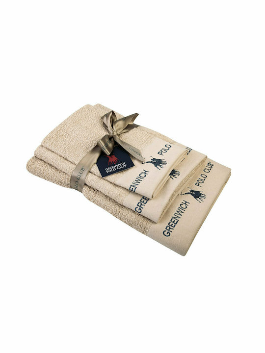 Greenwich Polo Club 3pc Bath Towel Set 2668 Beige Weight 480gr/m²