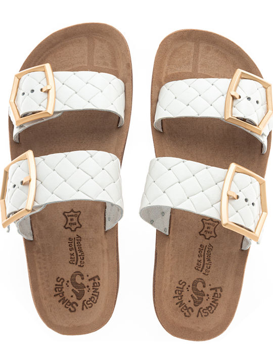 Leather Women's Anatomic Sandals White Softy
