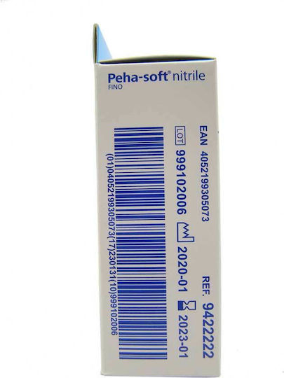 Hartmann Peha-Soft Fino Nitrile Examination Gloves Powder Free Blue 10pcs