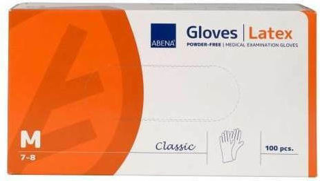 Abena Classic Γάντια Λάτεξ Χωρίς Πούδρα σε Μπλε Χρώμα 100τμχ