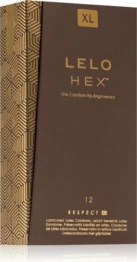 Lelo Condoms Hex Respect XL 12pcs 54mm Natural