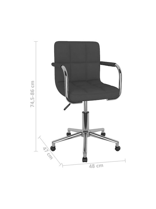 vidaXL Office Chair with Fixed Arms Dark Grey