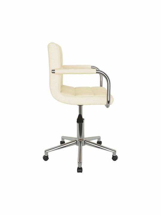 vidaXL vidaXL Office Chair with Arms Ecru