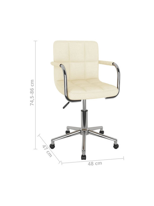 vidaXL vidaXL Office Chair with Arms Ecru