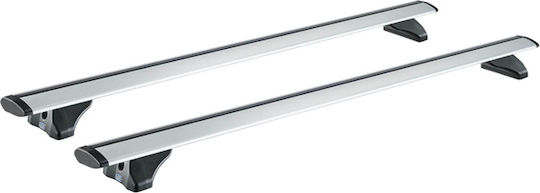 Auto Gs Metallic Car Roof Bars 925-434 for Fiat Grande Punto 3D Set with Roof Rack Legs and Lock Black